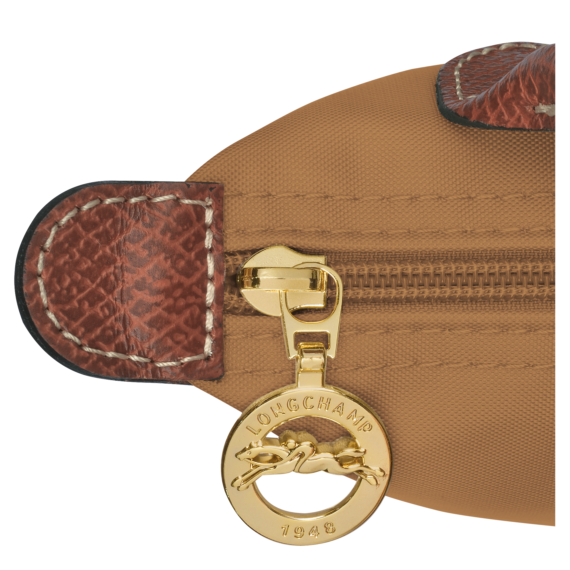 Pouch with handle, Fawn - View 6 of
6 - zoom in Le Pliage Original Pouch with handle, Fawn