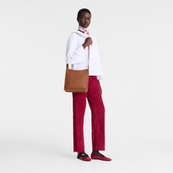 Le Foulonné M Crossbody bag , Caramel - Leather