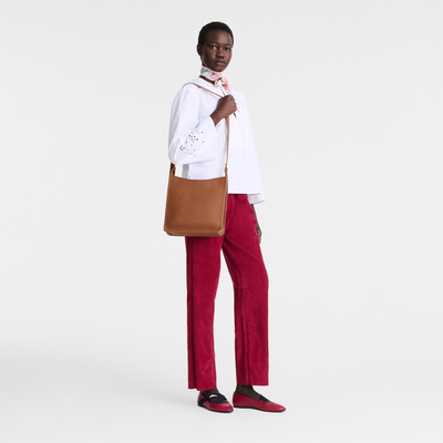 Sac bandoulière M Le Foulonné , Cuir - Caramel