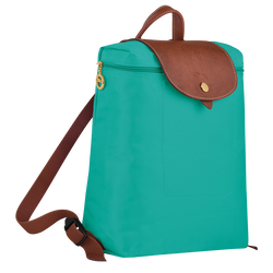 Le Pliage 原創系列 後背包 M , 綠松石色 - 再生帆布