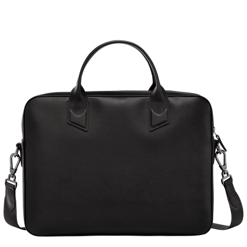 Longchamp sur Seine Briefcase , Black - Leather - View 4 of  5