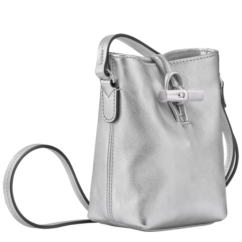 Le Roseau XS Crossbody bag , Silver - Leather - View 3 of 5