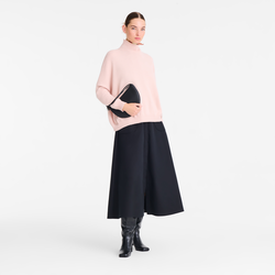 Le Roseau S Clutch , Black - Leather