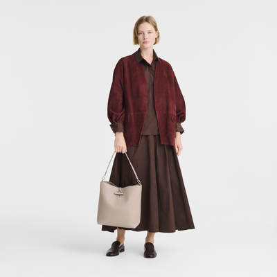 Le Roseau Bolso Hobo M , Cuero - Arcilla