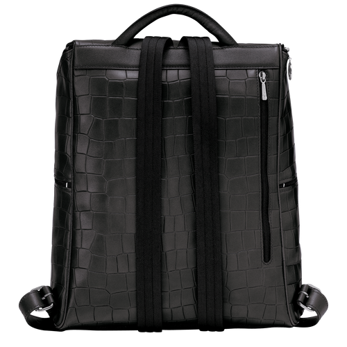 Croco Block Backpack, Black