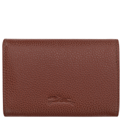 Carteira compacta Le Foulonn&eacute; , Pele - Caf&eacute;