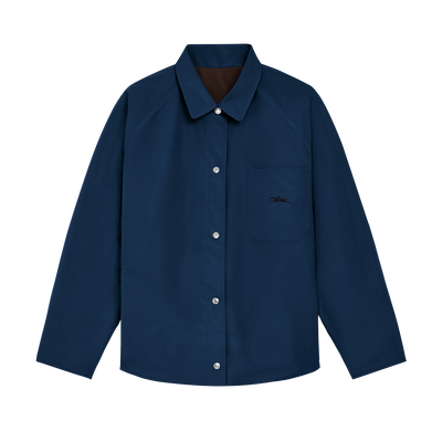 Padded blouson , Mocha/Navy - Techno taffeta