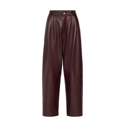 Trousers , Burgundy - Leather
