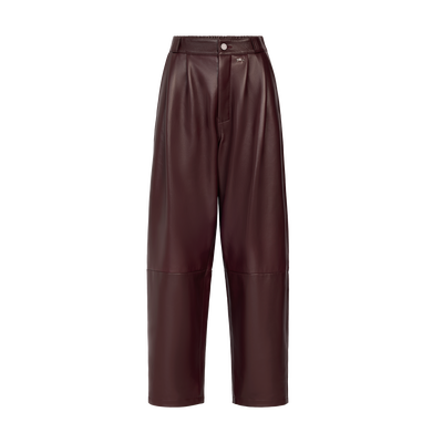 Pantalon , Cuir - Bordeaux