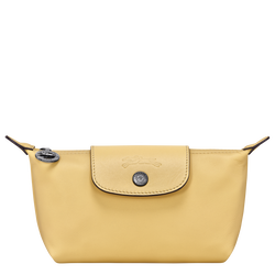 NWT Longchamp Le Pliage Cuir Clutch Clay Pouch Made in France