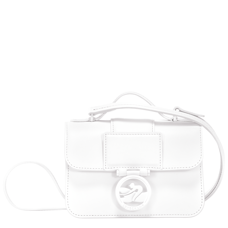 Longchamp white shop leather bag