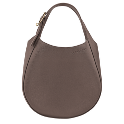 Le Foulonn&eacute; S Handbag , Taupe - Leather