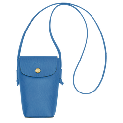 Etui téléphone avec cordon Épure , Cuir - Cobalt