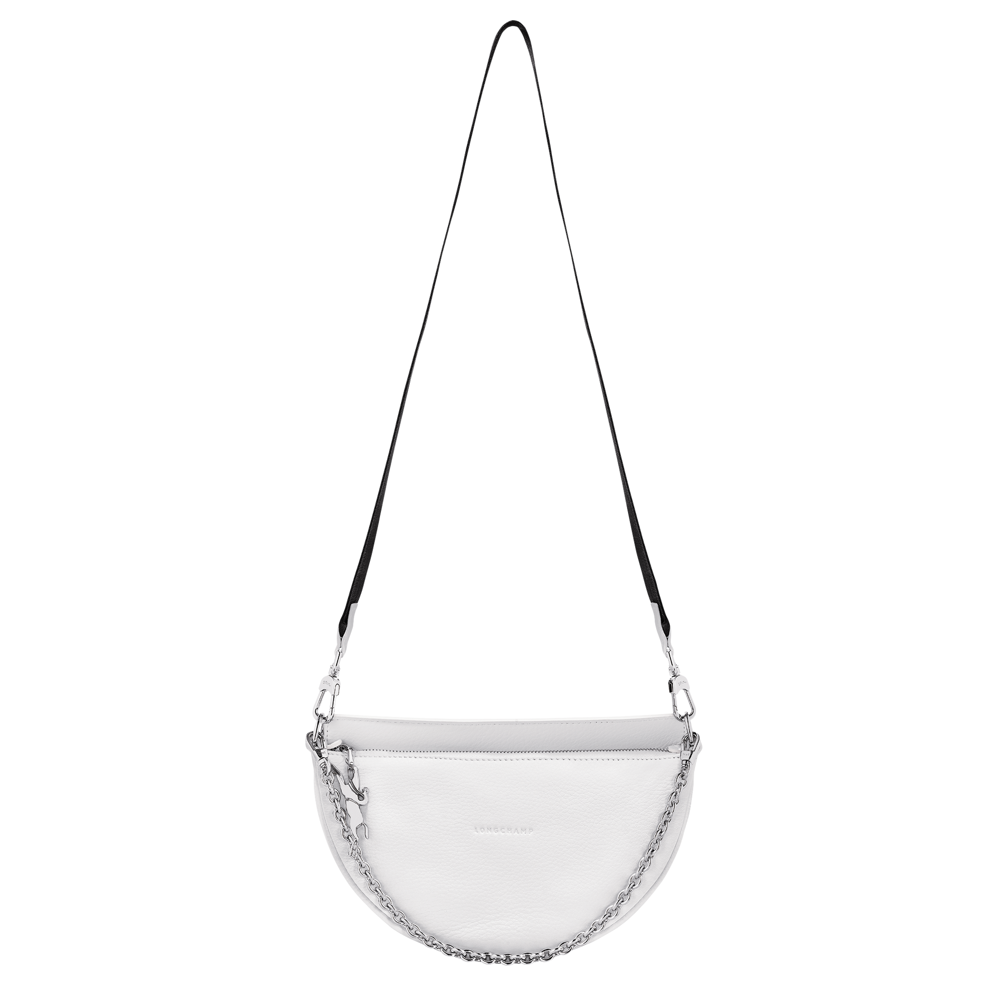 Smile S Crossbody bag White Leather Longchamp US