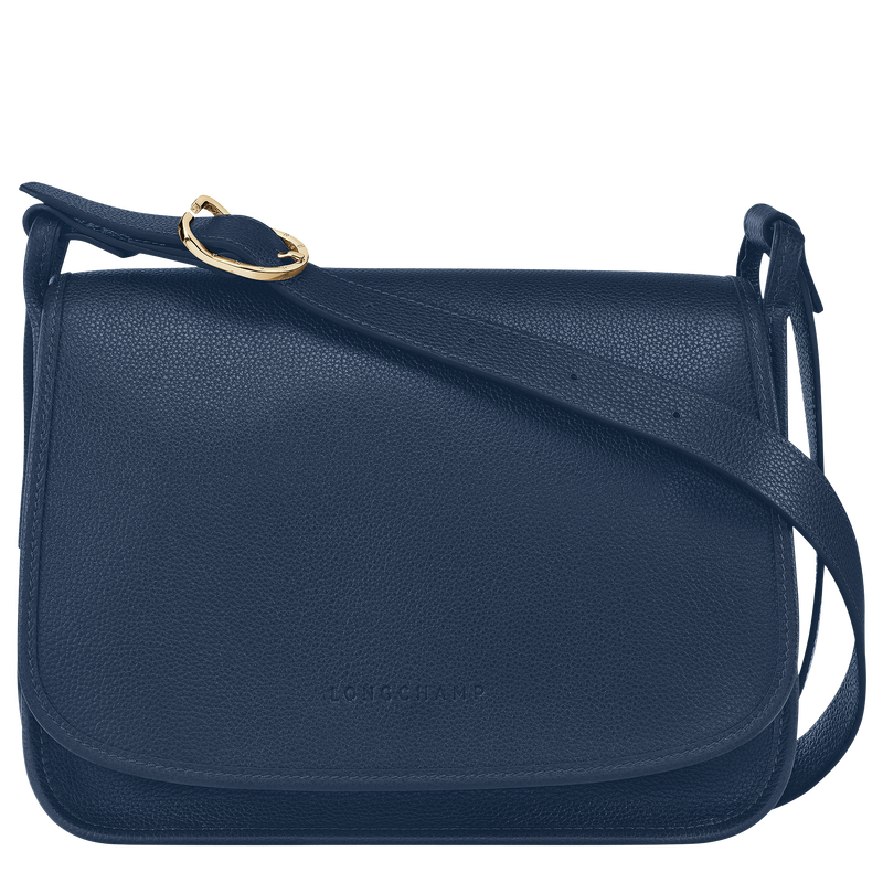 Le Foulonné M Crossbody bag Navy Leather Longchamp US