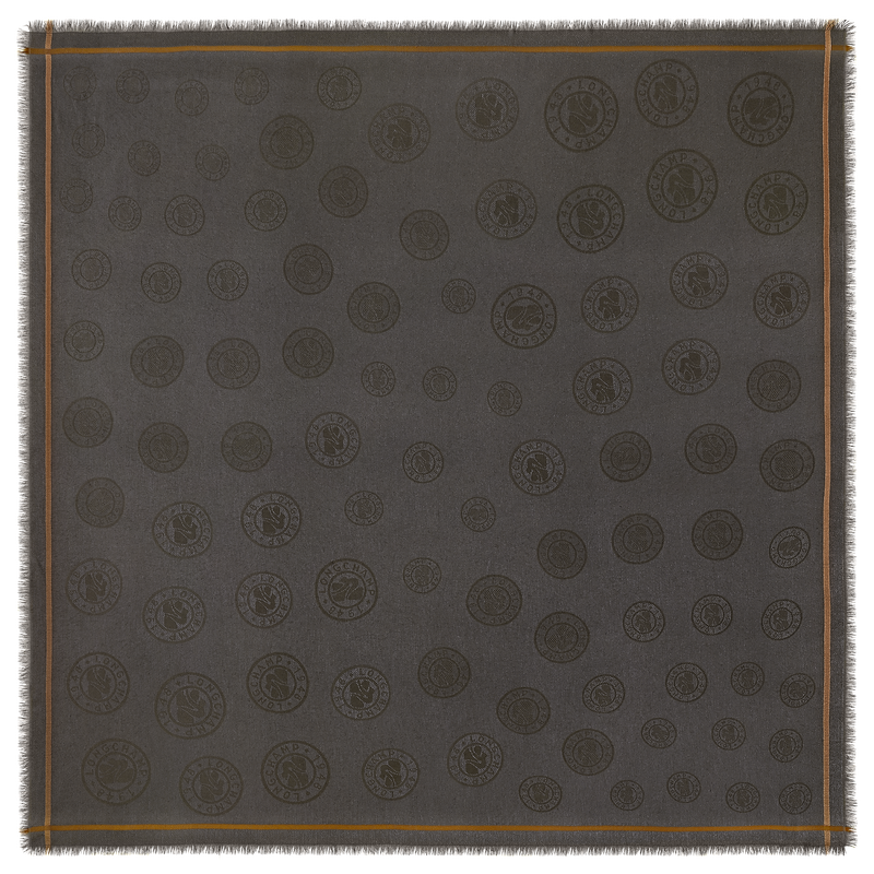Estola La M&eacute;daille Longchamp , Algod&atilde;o mista - Castanho mocha  - Vista 1 de  2