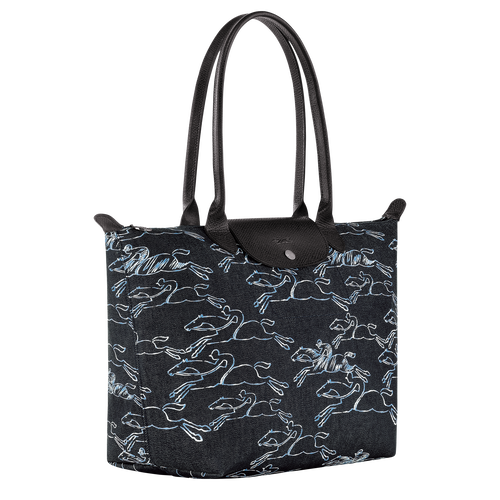 Shopping bag L Le Pliage Collection , Tela - Marine - View 3 of  6