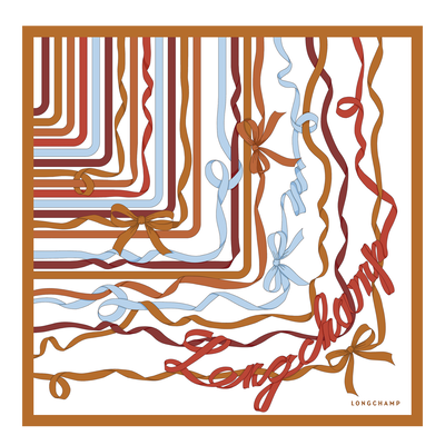 Rubans Longchamp シルクスカーフ50 , アンバー - シルク