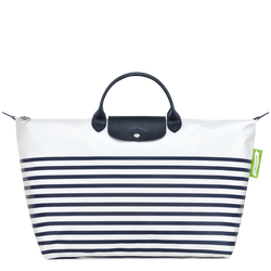 Le Pliage Collection Bolsa de viaje S , Tejido - Azul Marino/Blanco