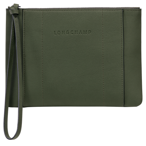Longchamp 3D Pouch , Khaki - Leather - View 1 of  3