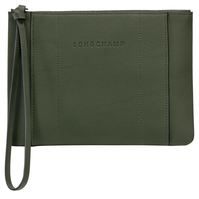 Pochette Longchamp 3D , Leder - Khaki  - Ansicht 1 von 3