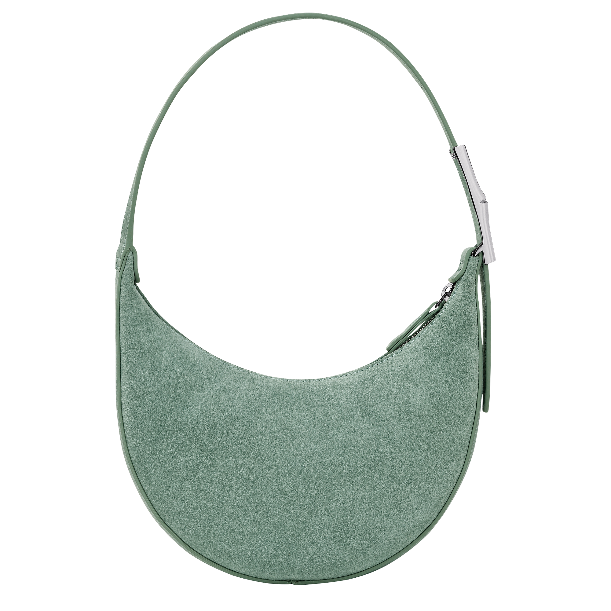 Roseau Essential 半月形單肩包 S, 灰綠色