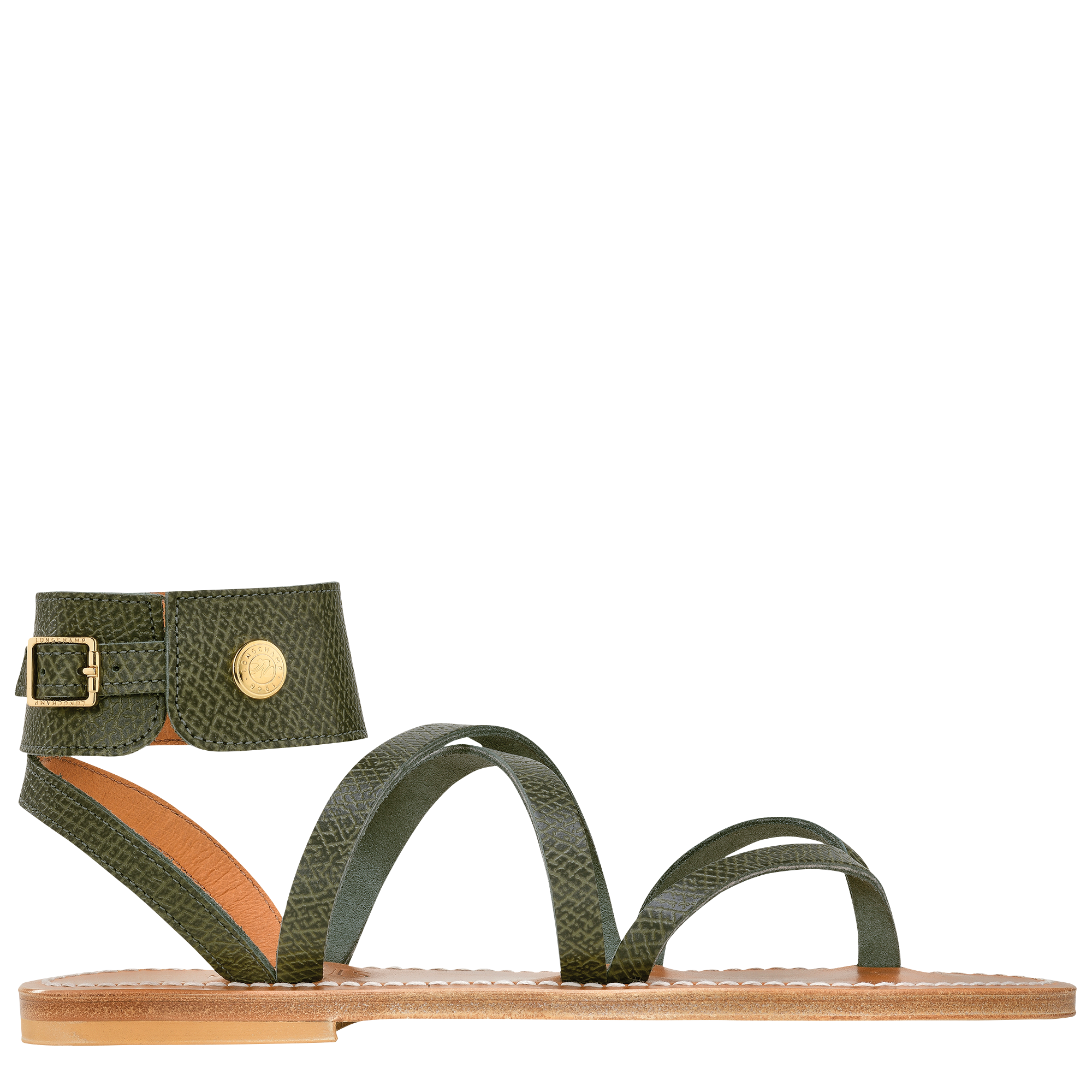 Longchamp x K.Jacques Sandals, Forest