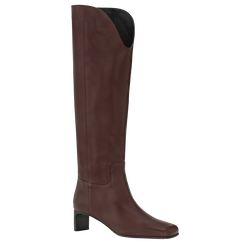 Botas com salto La Cavali&egrave;re , Pele - Castanho mocha