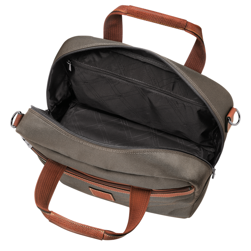 Reisetasche S Boxford , Recyceltes Canvas - Braun  - Ansicht 4 von 5