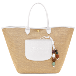Le Pliage Collection Basket bag , White - Canvas