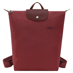 Le Pliage Green M Backpack , Pomegranate - Recycled canvas