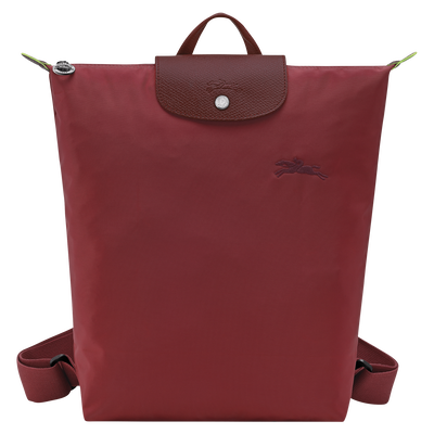 Le Pliage Green M Backpack , Pomegranate - Recycled canvas