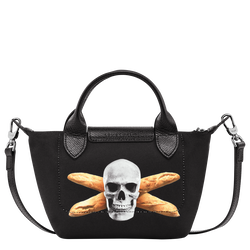 Longchamp x ToiletPaper Handtasche XS, Schwarz