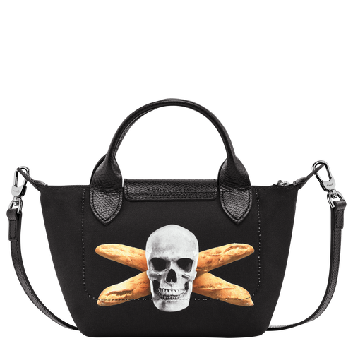 Handtasche XS Longchamp x ToiletPaper , Canvas - Schwarz - Ansicht 4 von 5