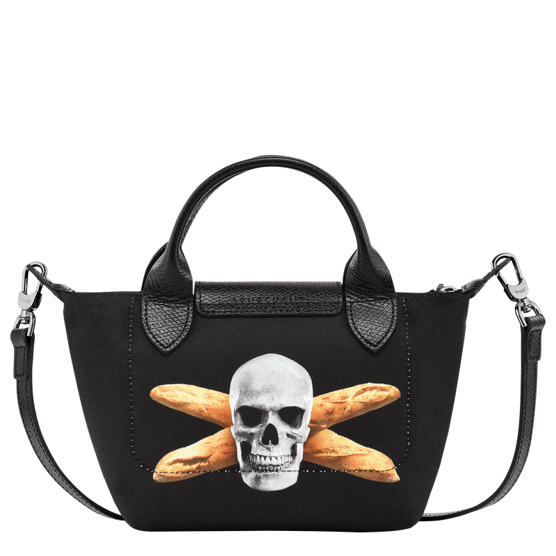 Handtasche XS Longchamp x ToiletPaper , Canvas - Schwarz  - Ansicht 4 von 5