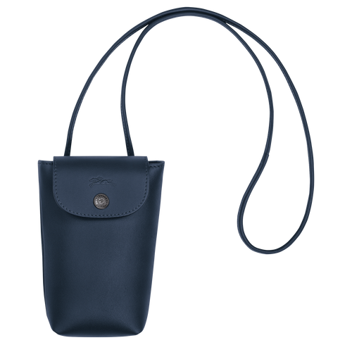 Longchamp Le Pliage Cuir Crossbody Bag in Blue