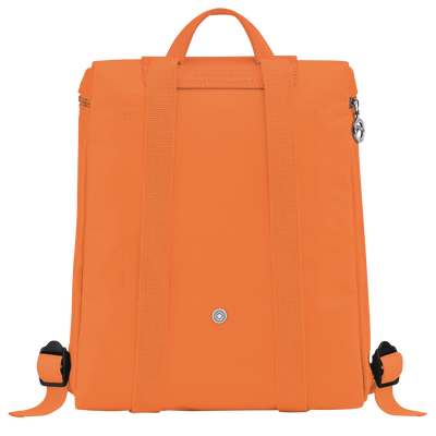 Le Pliage Green M Backpack Orange Recycled canvas Longchamp US
