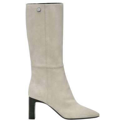 Allure Heel boots , Linen - Leather