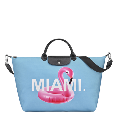 Le Pliage Du Monde L Travel bag , Blue - Canvas