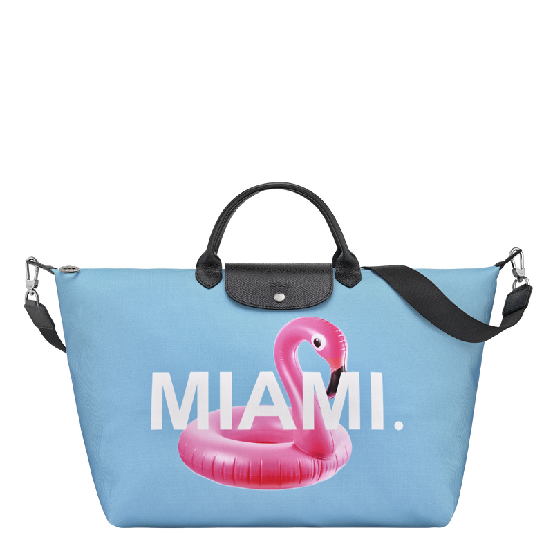 Le Pliage Du Monde L Travel bag , Blue - Canvas  - View 1 of 1