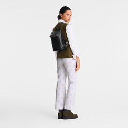 Le Foulonné Backpack , Black - Leather