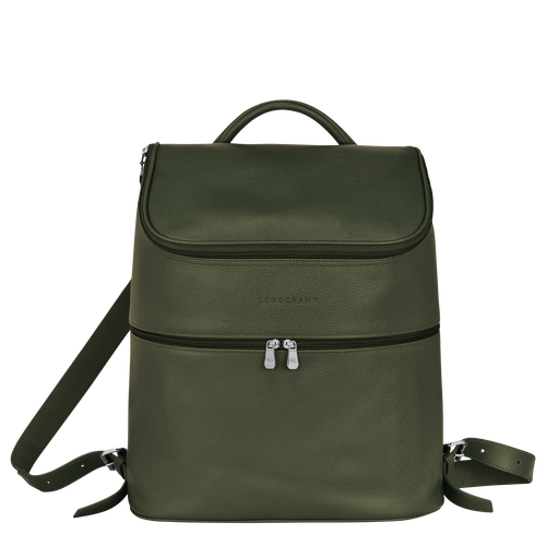 Le Foulonné Backpack , Khaki - Leather - View 1 of  4