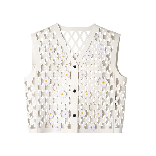 White new arrivals sleeveless cardigan