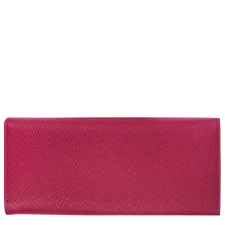 Le Roseau Flap wallet , Beetroot - Leather