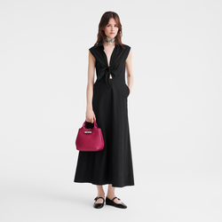 Le Roseau S Handbag , Beetroot - Leather