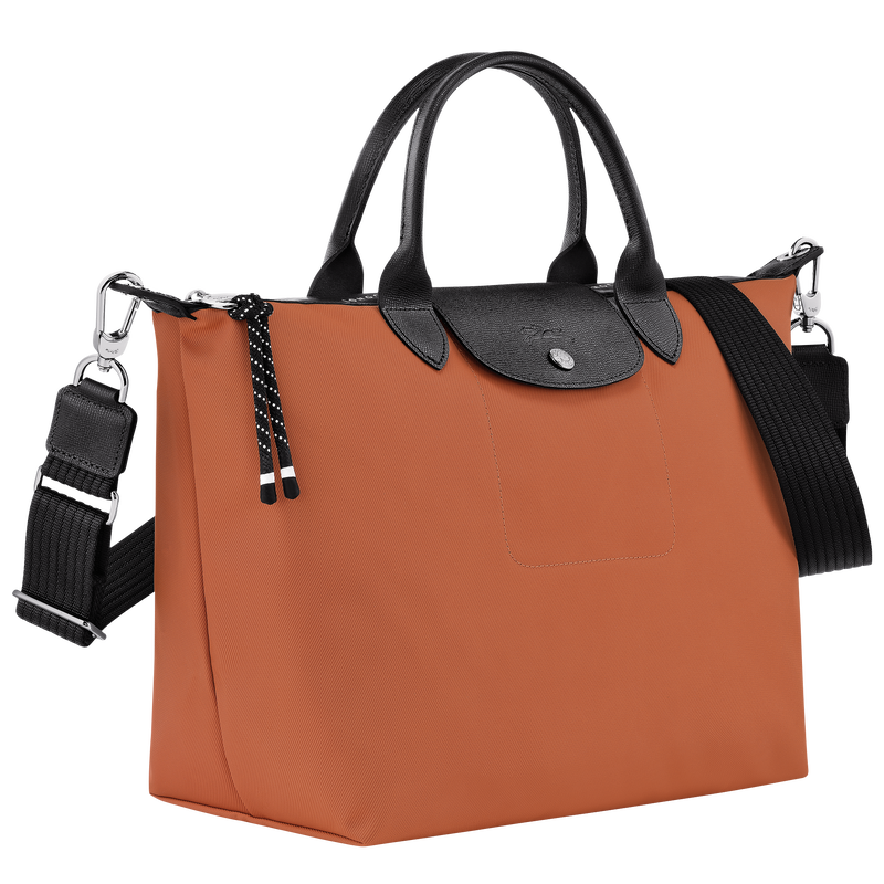 Le Pliage Energy Tas met handgreep aan de bovenkant L , Bruin - Gerecycled canvas  - Weergave 3 van  6