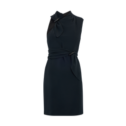 Vestido , Crepe fluido - Preto