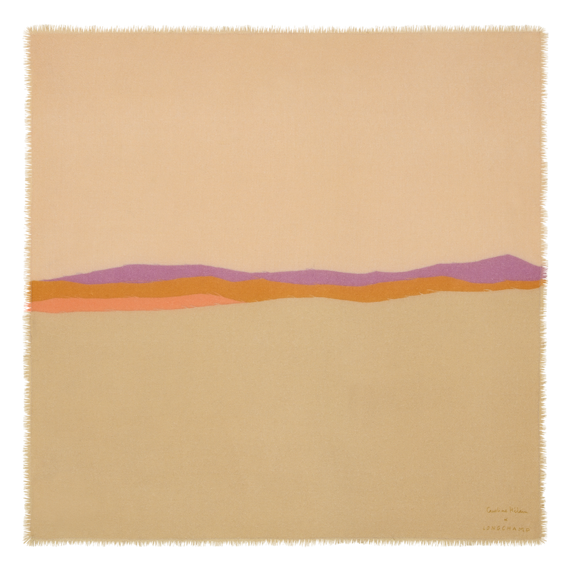 Caroline H&eacute;lain x Longchamp Stole , Desert - Silk  - View 1 of 1