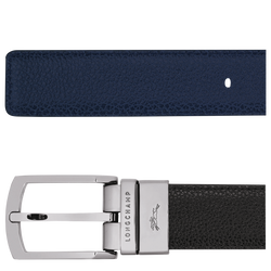 Herrengürtel Le Foulonné , Leder - Schwarz/Navy