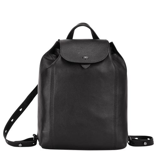 バックパック ル プリアージュ キュイール ブラック ロンシャン Jp